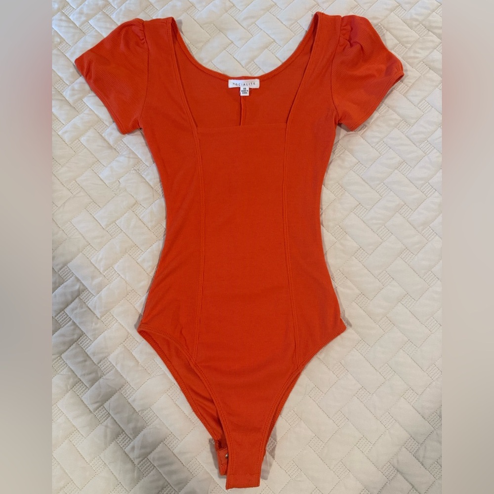 Socialite Orange Bodysuit One Piece